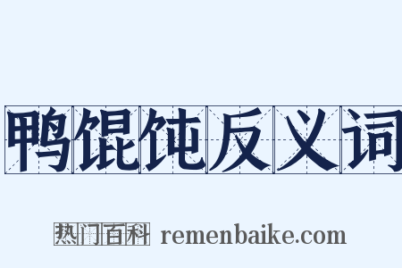 鸭馄饨反义词是什么意思的图片